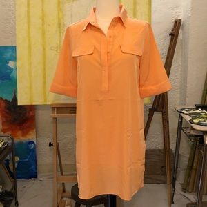 Chico’s Orange Collared Dress Coverup Size 0